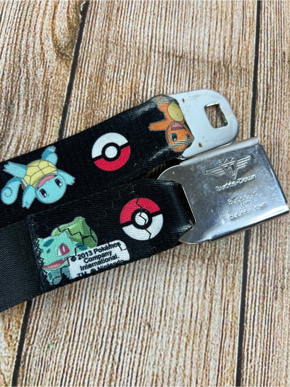 Pokémon Buckle Down Adjustable Seatbelt Belt All Over Print One Size 2013 - Picture 3 of 7